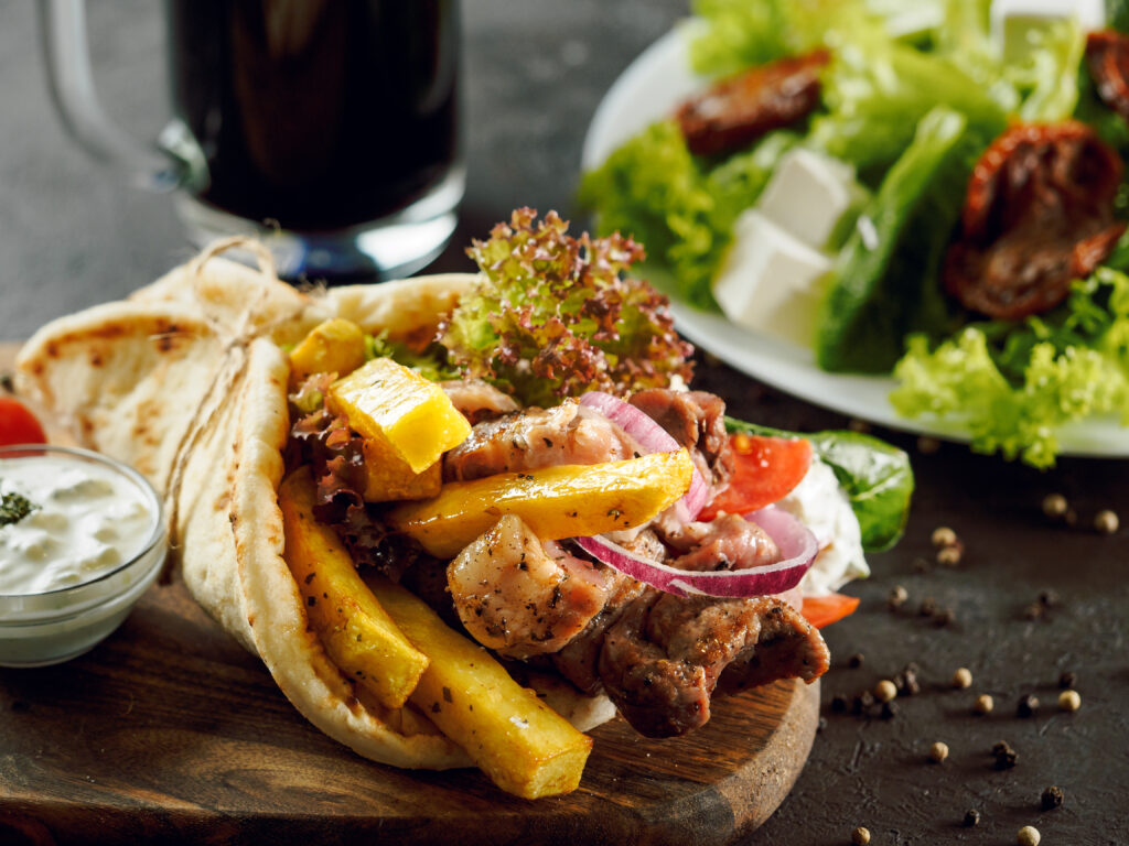 Gyros, lanche grego de cordeiro